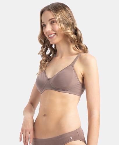 Image of Jockey 1722 Women Wirefree Non Padded Super Combed Cotton Elastane Stretch Medium Coverage Everyday Bra with Concealed Shaper Panel
