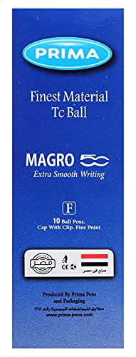 Prima Magro 50 Ballpoint Pen Fine - Pack of 10 Pieces - Blue