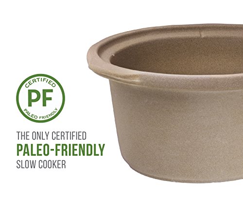 Chefman 5 Qt. Slow Cooker, All-Natural, Glaze & Chemical-Free Pot , Stovetop or Oven Cooking, Dishwasher Safe Crock; Naturally Nonstick & Paleo-Friendly, Low-Lead Stoneware, Bonus Recipes Included