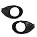 Partsmojo Bumper Fog Light Hole Trim Compatible with 2012 2013 2014 F0rd Focus S SE SEL Titanium Trend Sport Fog Light Cover Rings Matte Black