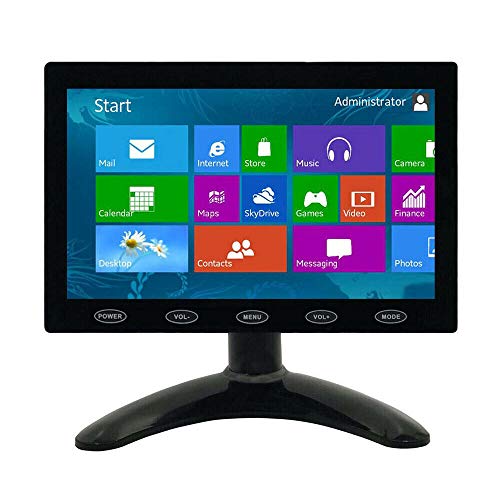 CAIRUTE 7'' Mini Portable HDMI VGA USB MicroSD AV HD 1024X600 LCD Computer Monitor for PC Laptop,CCTV Security Monitor,Xbox360 XboxOne PS4 PS3 Game Monitor,Raspberry PI Monitor,DSLR Monitor