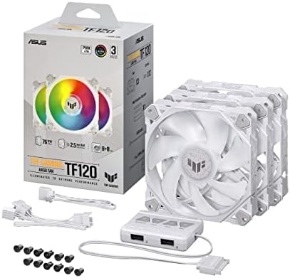 ASUS TUF Gaming TF120 ARGB Case Fan White Edition Triple Pack