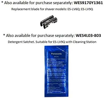 Panasonic Wes9177Y1361 zamiennik golarki elektrycznej dla mężczyzn, różne modele Es-Lv9Q Es-Lv6Q Es-Cv51, czarny