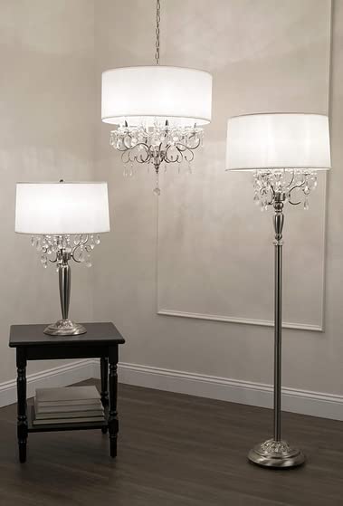 OK Lighting OK-5109F Crystal Silver Floor Lamp - Image 4