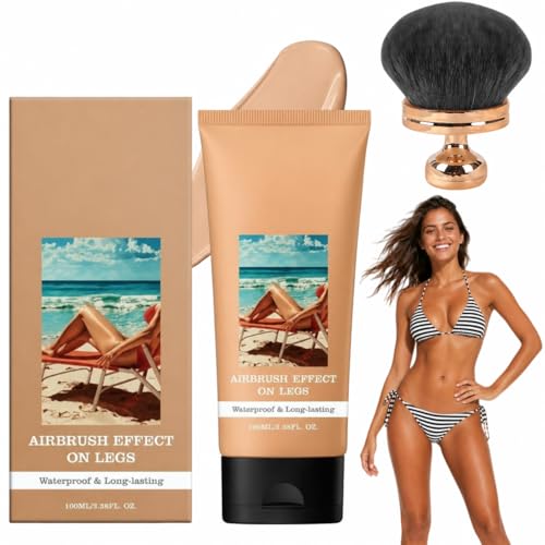 Image of Miracle Da Paris Body Perfector Waterproof Tattoo Cover Up Makeup Full Coverage Leg Foundation Cream with Brush for Daily Wear and Events (Medium)