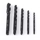Filettatura Maschio, 5 pz Set di Punte Da Trapano Set Filettatura M3-M8 Mano Destra Spirale Flauto Nitrurazione Rivestito HSS Tap Machine Tapping Tool