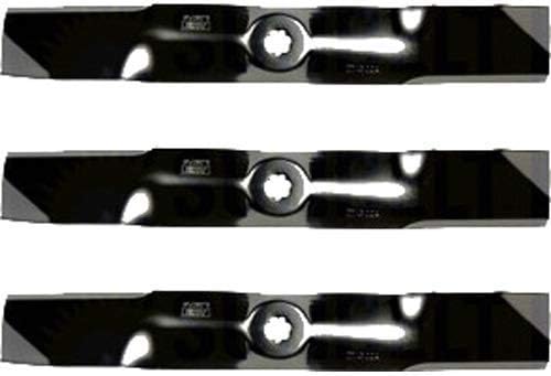 Mr Mower Parts Lawn Mower Blade Set for John Deere 54" Cut Standard # GX21380 GY20684 7 Point Center Hole