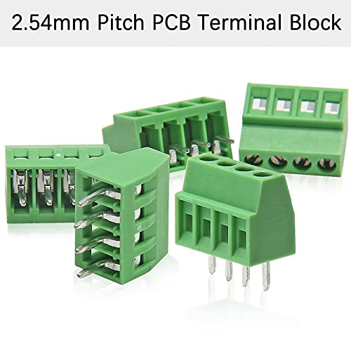 Bornier PCB 4 broches pas 2,54mm connecteur à vis 150V 6A pour circuit imprimé - 3