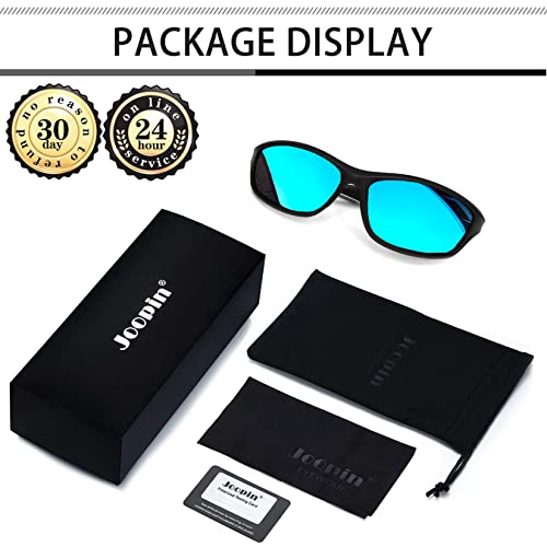Joopin Polarized Sport Sunglasses Uv400 Protection, Trendy Wrap Around Sun Glasses, Lightweight Safety Shades For Men Women Driving Fishing Cycling (Black Mirrored Blue) #TOP5