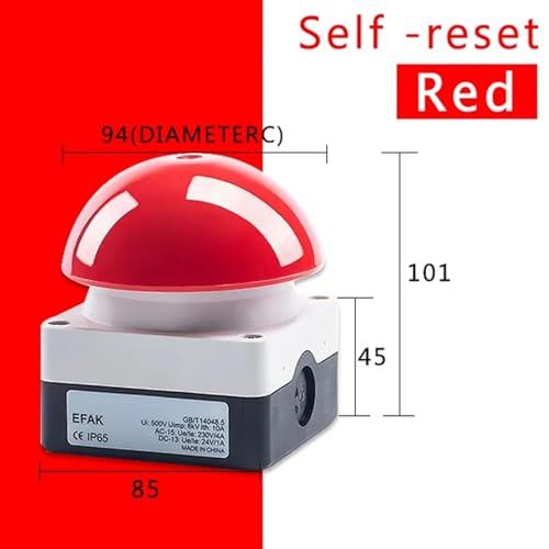 Interrupteur à pédale IP65 NO/NC à réinitialisation pour machine | 10 PCS - 2
