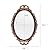 Tstarer Vintage Decorative Gold Framed Mirror, Wall Hanging Mirrors & Tabletop Tray for Bedroom Living Room Dresser Decor, Oval- 9.6" W x 14.3" L (Bronze)