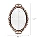 Tstarer Vintage Decorative Gold Framed Mirror, Wall Hanging Mirrors & Tabletop Tray for Bedroom Living Room Dresser Decor, Oval- 9.6