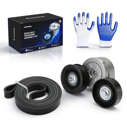 Loautong Belt Tensioner Serpentine Belt Kit for Chrysler Aspen 2007,