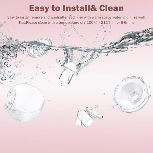 2 Stück Milchsammelbecher mit 17 mm Flansch, kompatibel mit Momcozy S12 Pro/S9 Pro Milchpumpe, Ersatzteil mit Entenschnabelventil, Flansch, Membran, Auffangbehälter