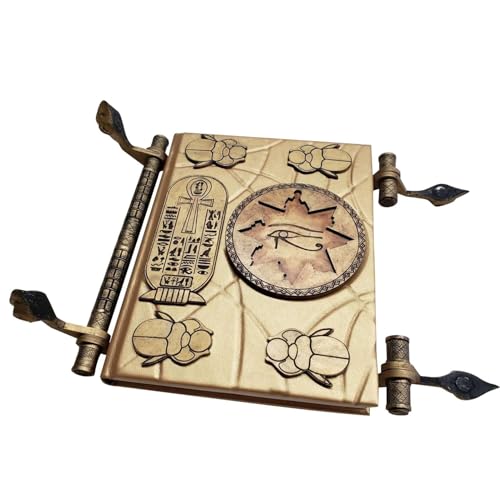 Mummia Prop Repliche Libro – Fatti a mano Fantasy Reliic, Book Display Piece | Resina Magiic Grimoire Replicca, libri di avventura 'antico Egitto, modello artistico decorativo, tomo unico per gli