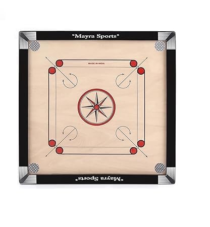Sports Carrom Board 26 inch Full Size with Gloss Finish, Coins Striker and Boric Powder 66.4 cm Carrom Board,Color Beige (B0D3VCLZ1M) Amazon Price History, Amazon Price Tracker