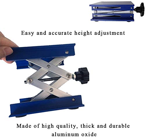 Cric à Ciseaux Pour Laboratoire Et Cuisine - Hauteur Réglable 5-15,5 Cm, Acier Inoxydable, Base Amortie - Support Pour équipement