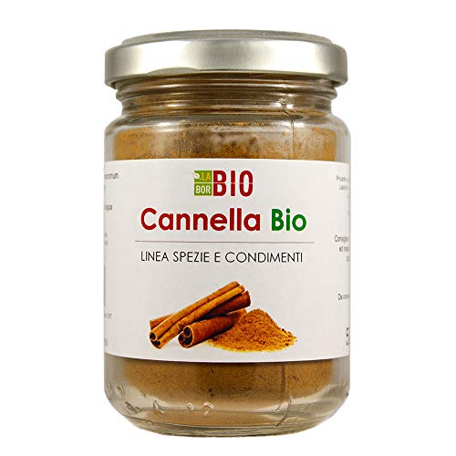 Cannella in Polvere Bio 50 g - Tisane Infusi Dolci Spezia da cucina - 100% Naturale Vegan senza OGM e conservanti - vasetto vetro LaborBio