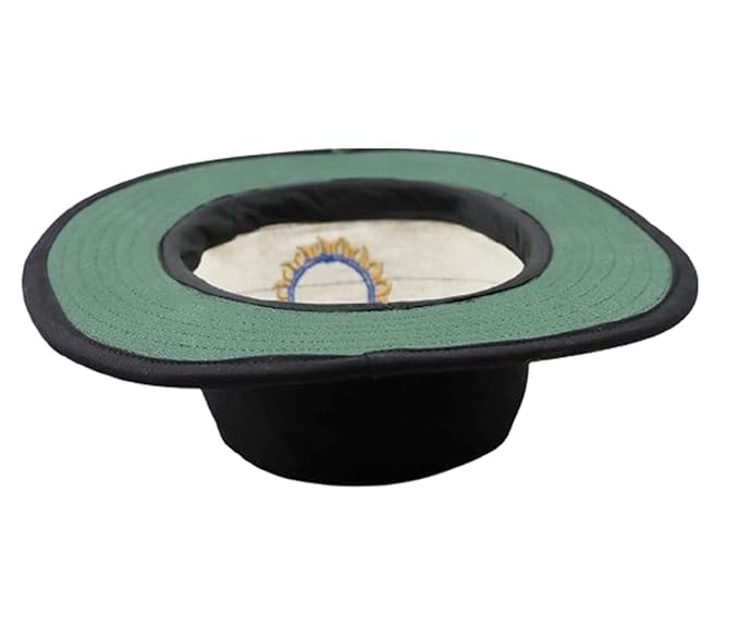 Image of Cricket Sun Hat for Sports Fans with Embroidered Logo, Adjustable Outdoor Protection Cap for Training, Match Practice, Travel and Daily Comfort Wear Black