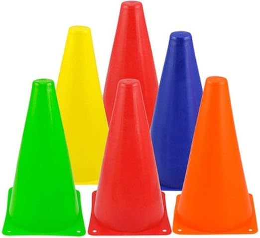 SR SPORTS Training Cone Set for Agility, Sports Marker Equipment for Football, Plastic Cone for Kids, Speed Drill Ground Markers, Outdoor Practice Accessories for PE and Fitness (10)-image-40