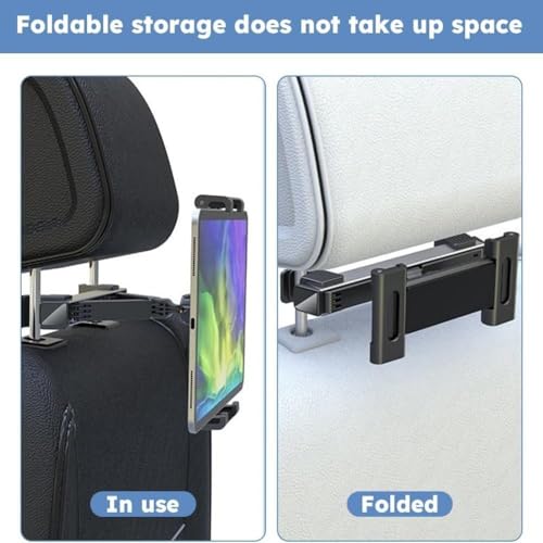 Hylley Tablet-Halterung für Kopfstütze, Verstellbare Autositz-Halterung, Universal-Tablet-Halter, Schwarz
