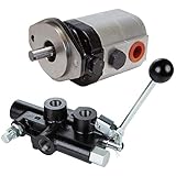 RuggedMade 28 GPM 2 Stage Hydraulic Pump, 25 GPM Auto Return Directional Control Detent Valve for...