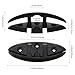 A.I.FORCE 4-Pack 5″ Marine Grade Folding Boat Cleats – Flip-Up Dock Mooring Rope Cleat Set with Long & Short Screws, 2-Hole Design for Boat, Kayak, Motorboat, Deck, Black