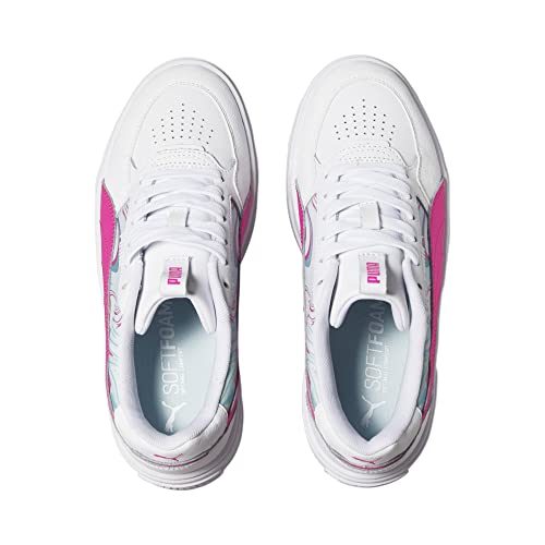 Image of PUMA Karmen Rebelle Whipped Dreams Jr Girls Youth Sneaker 7 M US Big Kid WhitePinkHero Blue