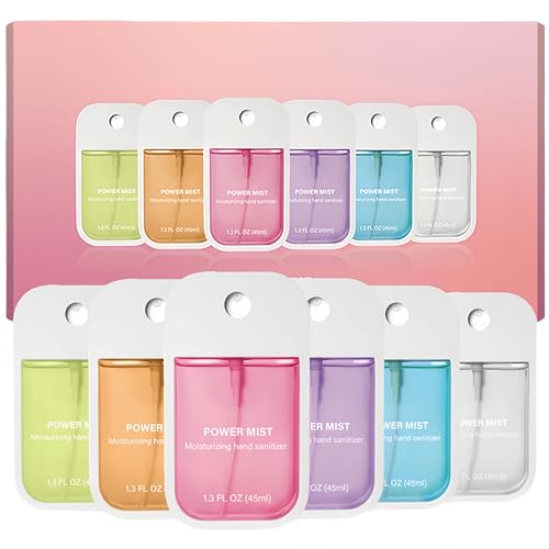 KING OF BIOTIN 6 Pcs Hand Sanitizer Spray, Portable Power Mist Hydrating Hand Sanitizers Spray for Adults and Kids, 7.8 FL. OZ. Travel Size, 5 Scents