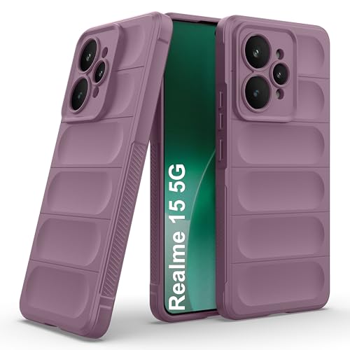 Image of Zapcase Back Case Cover for Realme 15 5G | Compatible for Realme 15 5G Back Cover | Liquid Silicon Magic Case with Camera Protection | Lavender