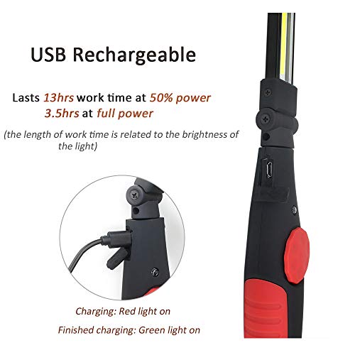 image for LED Work Light Rechargeable USB Inspection Light, BESTSUN Newest Rotat