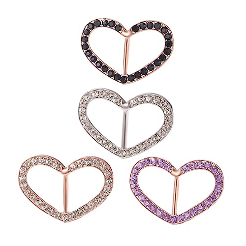 Clips pour t-shirt et foulard en alliage élégant Lot de 4 boucles polyvalentes pour sac