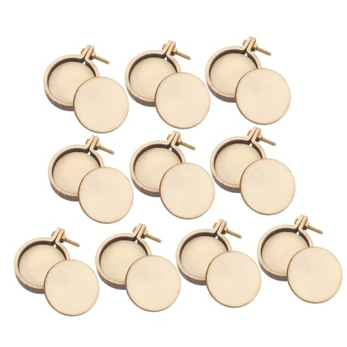 Mini aros de bordado de madera para crear colgantes de punto de cruz