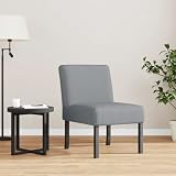 Color: Gris claro SKM Silla tapizada de Tela Gris Claro,Mobiliario,Sillas,Sillas poltrona,Gris,352457