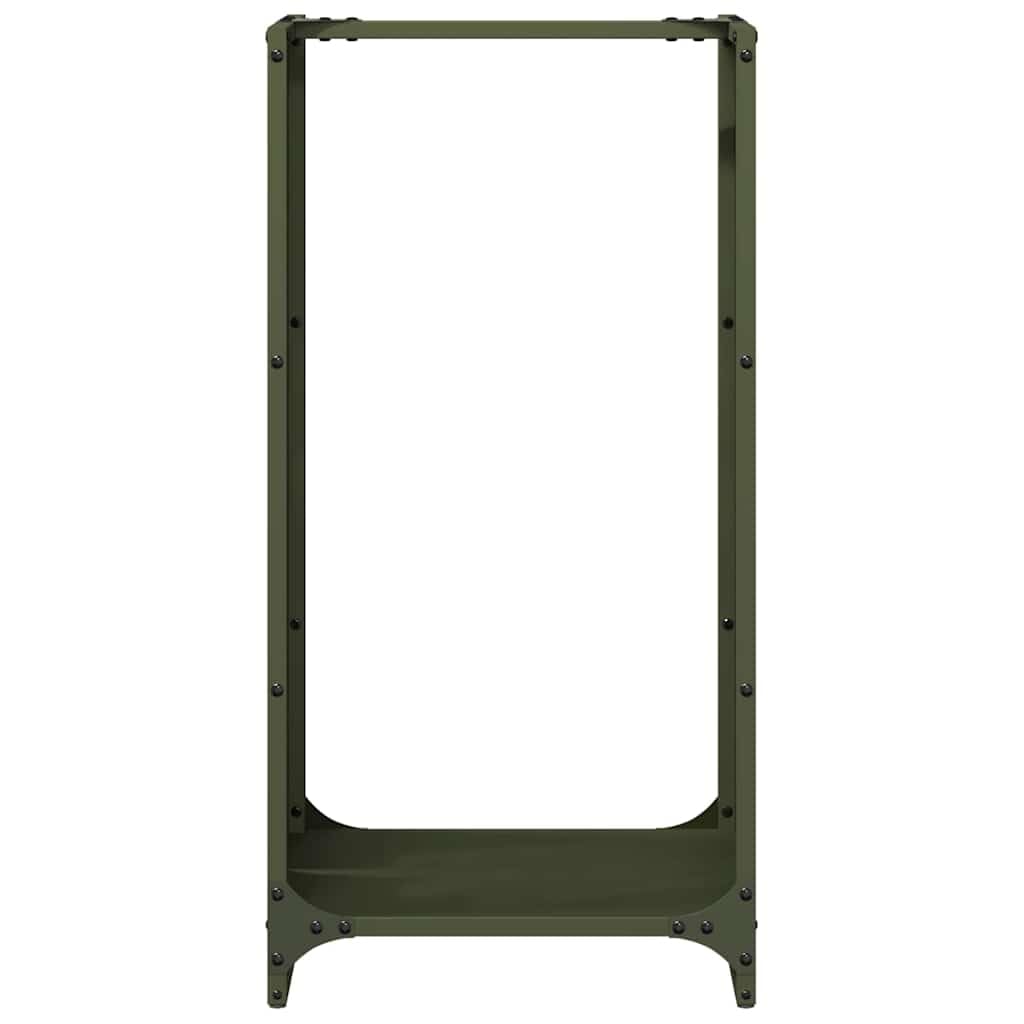 Genérico Leñero Verde Oliva 40x30x80 cm Acero Laminado en frío,Casa y jardín,Accesorios para hornos de leña y chimeneas,Bolsas y Soportes de leña-864234