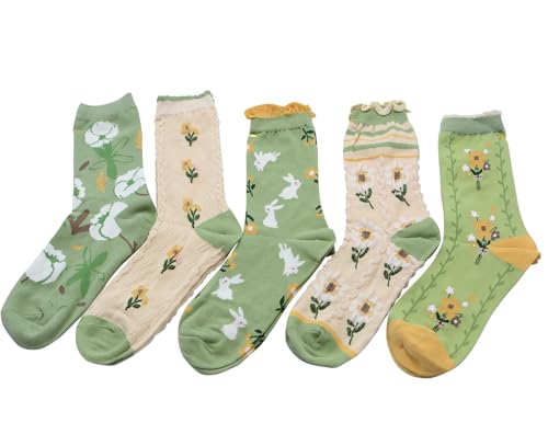 Image of YYaaloa Womens Above Ankle Crew Socks Casual Cotton Socks Cute Fun Novelty Girl Thin Dress Socks