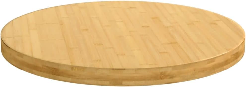 Bamboo Table Top Only, Replacement Bamboo Table Top for Kitchen Tables, Coffee Tables, Desks, Ø23.6"x1.6" Bamboo, -372