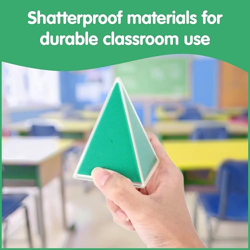 edxeducation 2D3D Geometrische Körper - 24er Set - 12 Formen, 12 Faltnetze und Anleitung - Mathe und Geometrie für Kinder, Mehrfarbig/Meereswellen (Ocean Tides)