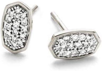 Kendra Scott White Diamond Marisa Stud Earrings in 14k Gold, Fine Jewelry for Women