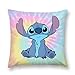 Produktbild NUIGUBF Kompatibel mit Disney Lilo & Stitch Cartoon Cute Pattern Dekorative Kissenbezug, Kinder Super Soft Pillowcase Home Soft & Comfortable 18x18 Zoll (Doppelseitig)