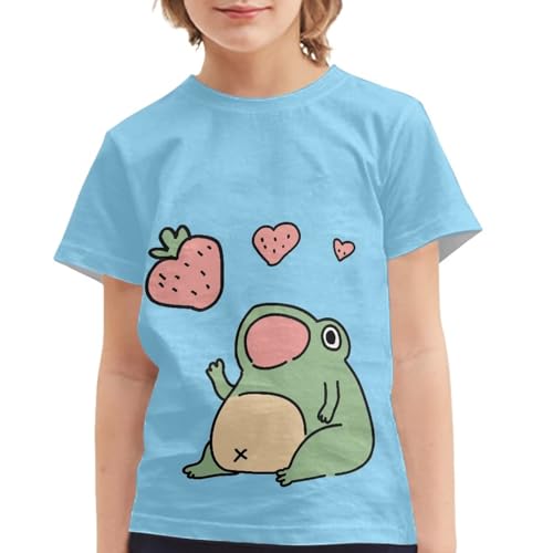 Image of JEOCODY Boys Girls Graphic Tees Funny 3D Printed Short Sleeve T-Shirts 3-16T