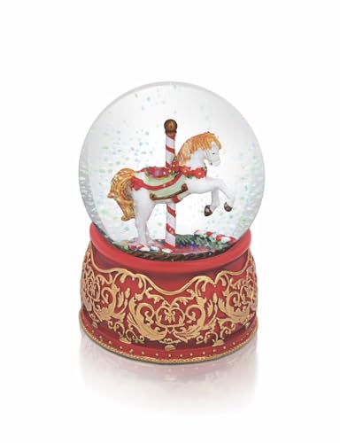 Tipperary Crystal 14 cm musikalisches Weihnachtskarussell Pferd...