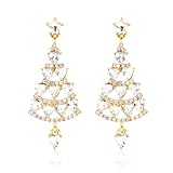 Taille appropriée: La longueur totale de nos boucles d'oreilles d'arbre de Noël est de 4,8 cm, ce qui est modéré et adapté à diverses formes de visage, vous offrant une meilleure expérience de décoration.