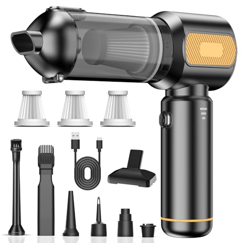 Aspirador de Mano, 21000Pa Aspiradora Coche Potente,4 en 1 Aspirador Mini Sin Cable con Descarga de Polvo Automática con 1 Toque, Recargable Aspiradora Portátil para Coche Oficina Casa Pelo de Mascota Aspirador de Mano, 21000Pa Aspiradora Coche Potente,4 en 1 Aspirador Mini Sin Cable con Descarga de Polvo Automática con 1 Toque, Recargable Aspiradora Portátil para Coche Oficina Casa Pelo de Mascota