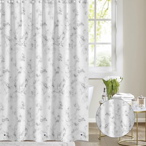 Myratts Plastic Shower Liner - Premium PEVA 4G Shower Curtain Liner with Rustproof Grommets and 3 Weighted Magnets, Waterproof Shower Curtains for Bathroom (Cloud Pattern)
