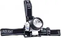 Lanterna de Cabeça com 7 LEDs e Suporte Ajustável a Pilhas para Pesca, Ciclismo, Acampamento, Caminhada
