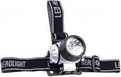 Lanterna de Cabeça com 7 LEDs e Suporte Ajustável a Pilhas para Pesca, Ciclismo, Acampamento, Caminhada