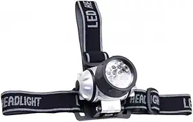 Lanterna de Cabeça com 7 LEDs e Suporte Ajustável a Pilhas para Pesca, Ciclismo, Acampamento, Caminhada