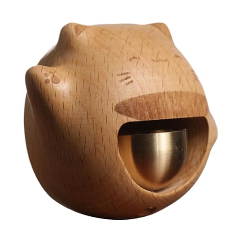 Sonnette de porte en bois de hêtre artisanal carillon d'accueil chic
