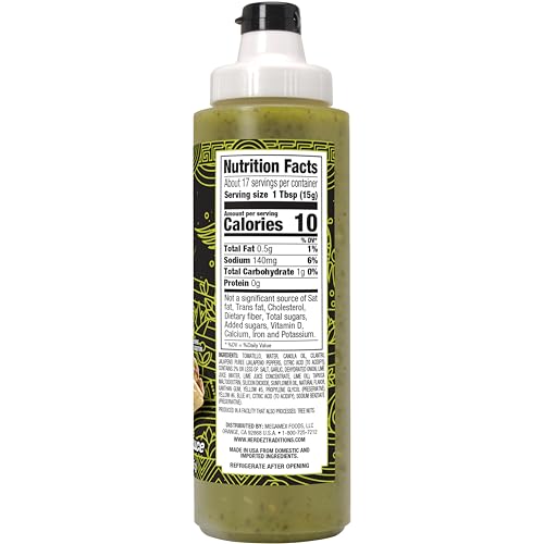 HERDEZ TAQUERIA STREET SAUCE Cilantro Lime Taco Sauce, 9 oz Bottle, 8 Pack